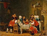 Pehr Hillestrom Convivial Scene in a Peasant Cottage oil painting